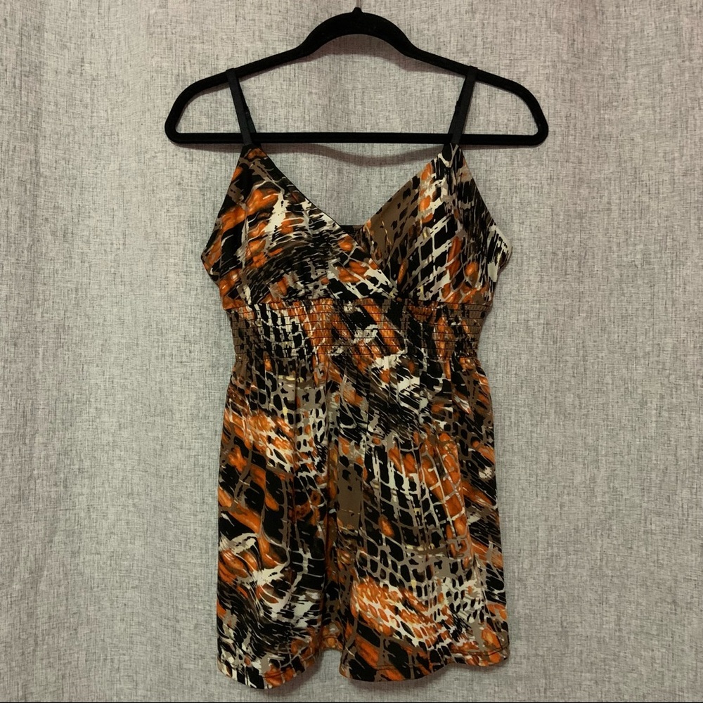 Animal Print Peplum Top